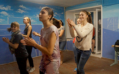 Посвящение в 1-м корпусе общежития