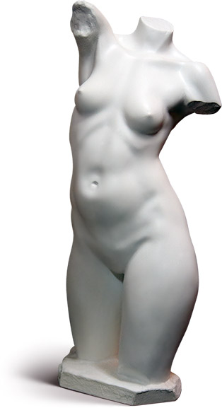 Работа А.В. Бородавкина, доцента кафедры декоративно-прикладного искусства ОмГПУ. Торс. Гипс