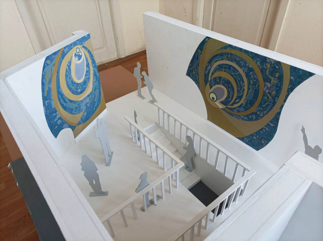 Студентки факультета искусств ОмГПУ разработали проект оформления стен Академического лицея. 